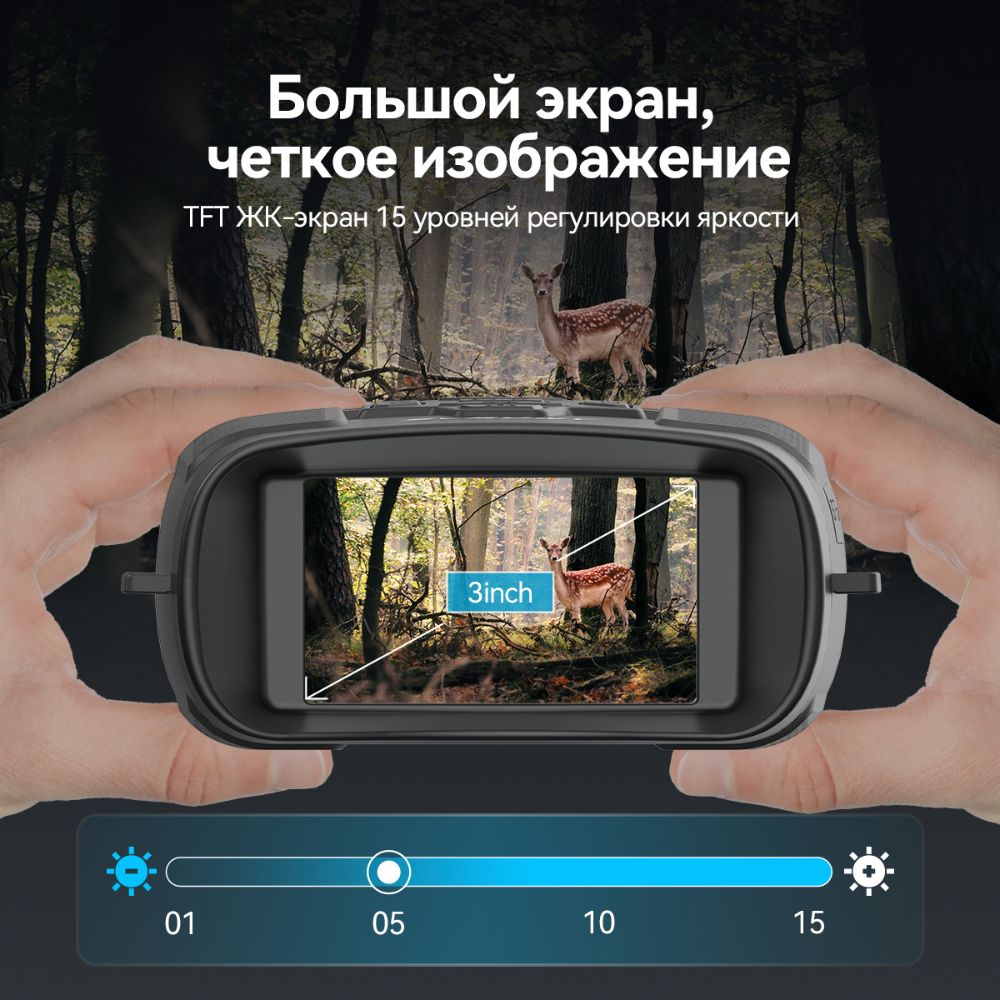 Бинокуляр цифровой прибор ночного видения SVBONY SA206 черный для ночной наблюдательной охоты