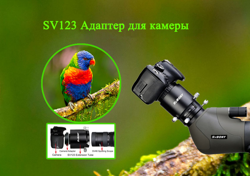 Принцип работы адаптера телескопа Svbony SV123